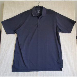 Men's Adidas Short Sleeve Golf Polo Shirt Size XL Solid Black Logo